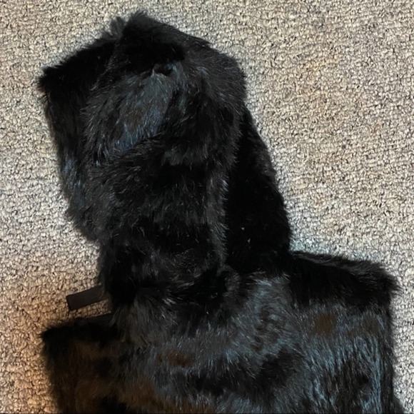 Neiman Marcus FUR Hooded Jacket Coat NEW! $885 Rabbit Vest Elie Tahari Hood xs - Picture 7 of 9